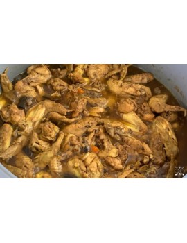 COLOMBO DE  POULET (COQ) : (accompagnement ) RIZ & LENTILLES