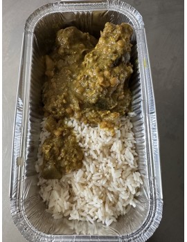 COLOMBO DE  POULET (COQ) : (accompagnement ) RIZ & LENTILLES