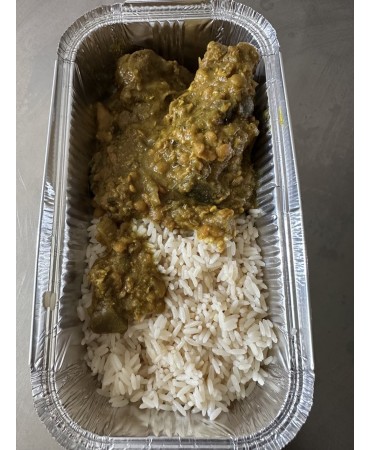 COLOMBO DE  POULET (COQ) : (accompagnement ) RIZ & LENTILLES
