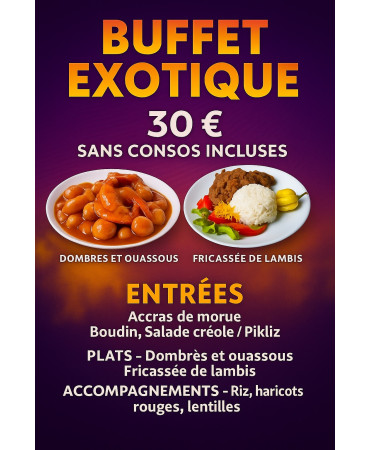 « Rétro Folié’s » (Buffet Exotique – sans consos)