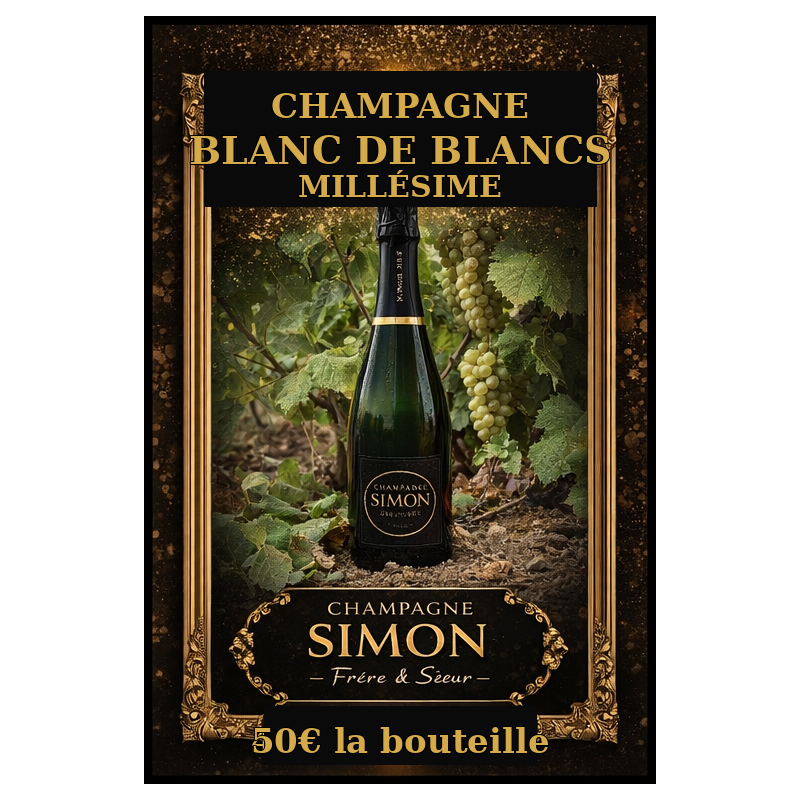 Option Champagne Simon – Blanc de Blancs Millésimé (Bouteille)