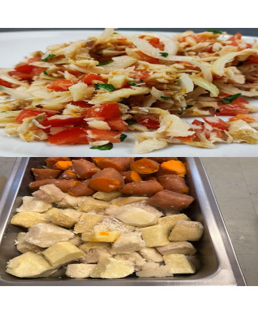 CHIQUETAILLE DE MORUE & LÉGUMES PÉYI