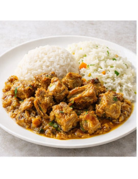 Fricassée de porc au colombo – Riz blanc | Kalbass’ Food