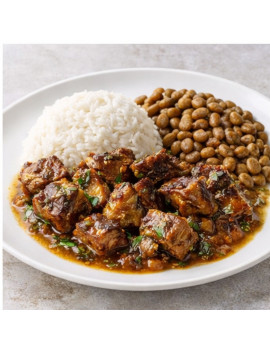 PORC ROUSSI – RIZ & POIS D’ANGOLE