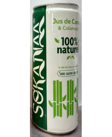 SO’KANAA Canette 250ml | Jus de Canne & Calamansi Naturel
