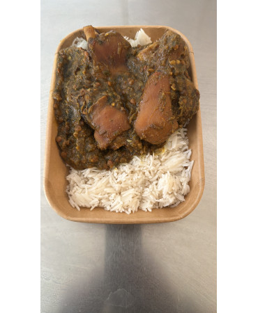 COLOMBO DE PATTES DE PORC & LENTILLES / Riz blanc (750G)