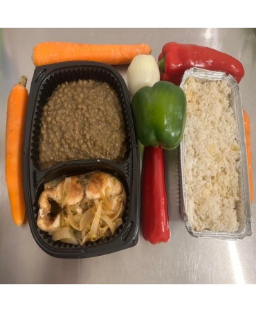 Poisson frit (dorade ou perroquet) & riz lentilles | Kalbass’ Food