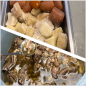 BLAFF DE PIEDS DE PORC : accompagnement (légumes « péyi » igname,banane plantain,banane verte,patate douce