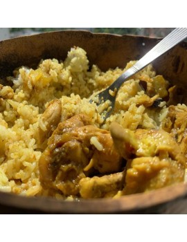 COLOMBO DE  POULET (COQ) : (accompagnement ) RIZ & LENTILLES
