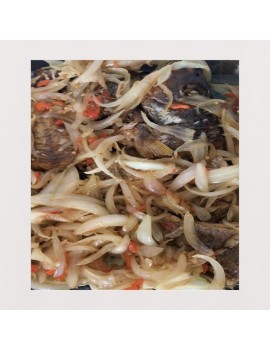 POISSON FRIT ( Dorade ou Perroquet), accompagnement Riz & Lentilles