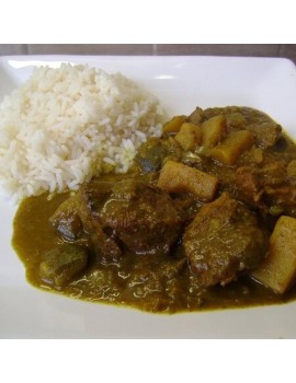 COLOMBO DE CABRI (accompagnement riz blanc  & lentilles ou haricots rouge)