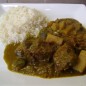 COLOMBO DE CABRI (accompagnement riz blanc  & lentilles ou haricots rouge)