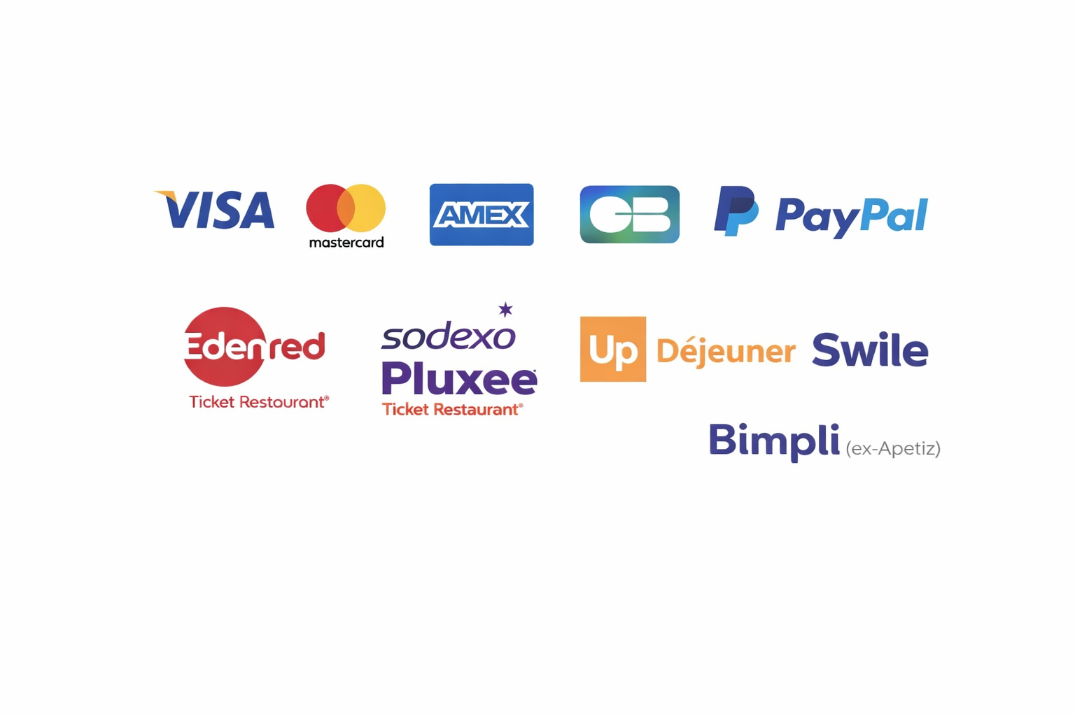 Moyens de paiement acceptés